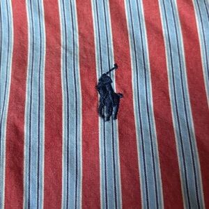 Ralph Lauren Red and Blue Striped Cotton Shirt